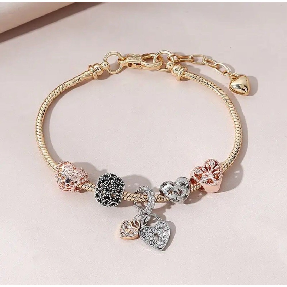 Heart Shaped Tree Of Life Bracelet Women Fashion Trend Jewelry Copper Chain Diy